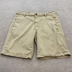 Mavi Simon Shorts Mens 34 Beige Chino Stretch‎ Casual 9 Inch Inseam Pockets Golf